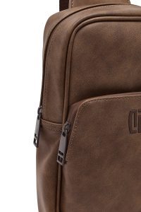 کیف دوشی مردانه قهوه‌ای دری مد