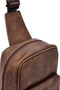 کیف دوشی مردانه قهوه‌ای دری مد