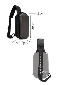 کیف دوشی پارچه ای مردانه خاکستری تکنولوژیک D-Pack دری مد