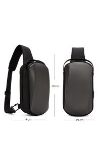 کیف دوشی پارچه ای مردانه خاکستری تکنولوژیک D-Pack دری مد