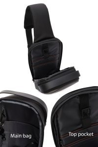 کیف دوشی پارچه ای مردانه خاکستری تکنولوژیک D-Pack دری مد