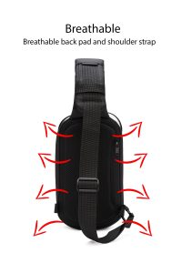 کیف دوشی پارچه ای مردانه خاکستری تکنولوژیک D-Pack دری مد