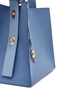 کیف زنانه آبی با جزئیات اکسسوری دری مد