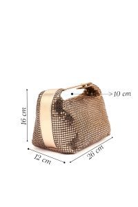 کیف زنانه برنزی مینی پولک‌دار دری مد