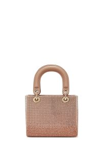 کیف زنانه بژ بلند با جزئیات سنگی مینی ابی دری مد