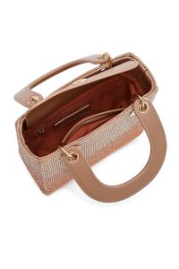 کیف زنانه بژ بلند با جزئیات سنگی مینی ابی دری مد