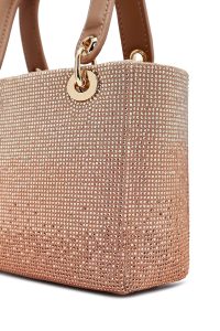 کیف زنانه بژ بلند با جزئیات سنگی مینی ابی دری مد