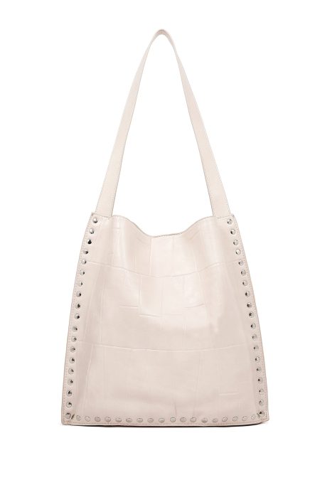 کیف زنانه بژ طرح‌دار دری مد