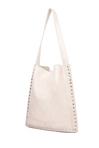 کیف زنانه بژ طرح‌دار دری مد