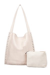 کیف زنانه بژ طرح‌دار دری مد