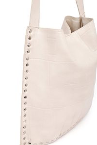 کیف زنانه بژ طرح‌دار دری مد