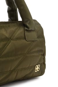 کیف زنانه خاکی بلند بنددار پارچه‌ای دری مد