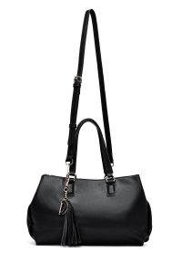 کیف زنانه دستی مشکی بند بلند دری مد