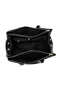 کیف زنانه دستی مشکی بند بلند دری مد