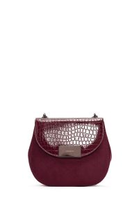 کیف زنانه زرشکی بند زنجیری طرح‌دار دری مد