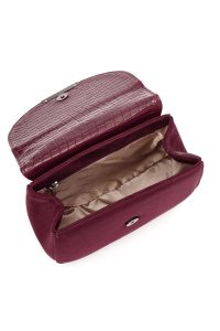 کیف زنانه زرشکی بند زنجیری طرح‌دار دری مد