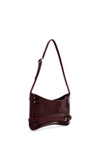 کیف زنانه زرشکی مینی ورنی دری مد