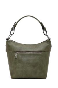 کیف زنانه سبز زیتونی بلند بنددار دری مد