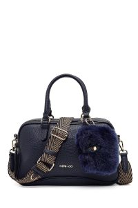 کیف زنانه سرمه‌ای بلند با اکسسوری دری مد