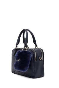 کیف زنانه سرمه‌ای بلند با اکسسوری دری مد