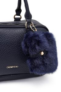 کیف زنانه سرمه‌ای بلند با اکسسوری دری مد