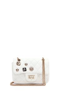 کیف زنانه سفید بلند لحافی دری مد