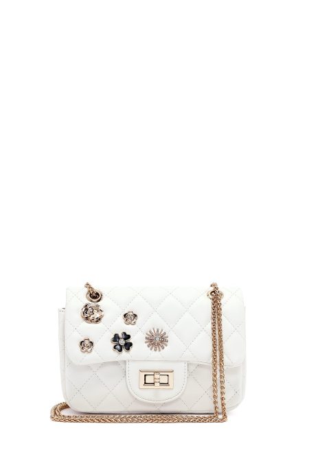 کیف زنانه سفید بلند لحافی دری مد