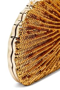 کیف زنانه طلایی بلند زنجیری پولکی مکعبی ابی دری مد