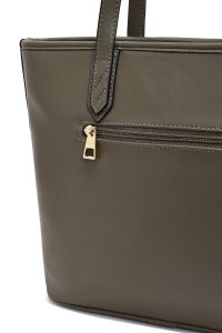 کیف زنانه طوسی بلند بنددار با اکسسوری دری مد