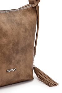 کیف زنانه طوسی بلند بنددار دری مد