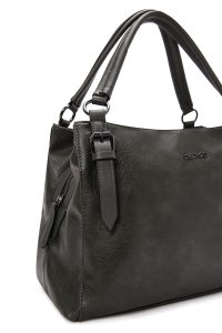 کیف زنانه طوسی بلند بنددار دری مد