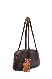 کیف زنانه قهوه‌ای با اکسسوری دری مد