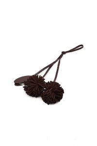 کیف زنانه قهوه‌ای بلند با اکسسوری دری مد