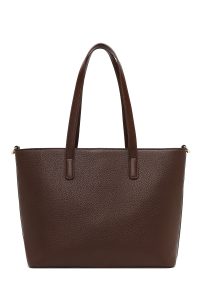 کیف زنانه قهوه‌ای بلند بنددار دری مد