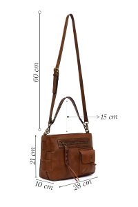 کیف زنانه قهوه‌ای بلند بنددار دری مد