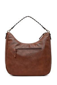 کیف زنانه قهوه‌ای بلند بنددار دری مد