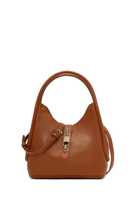 کیف زنانه قهوه‌ای بلند بنددار دری مد