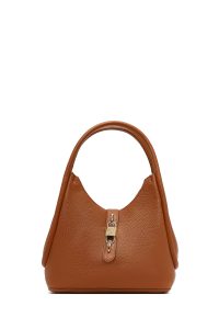 کیف زنانه قهوه‌ای بلند بنددار دری مد