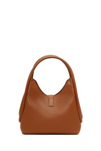 کیف زنانه قهوه‌ای بلند بنددار دری مد