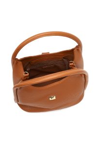 کیف زنانه قهوه‌ای بلند بنددار دری مد