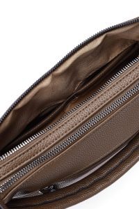 کیف زنانه قهوه‌ای بلند بنددار دری مد