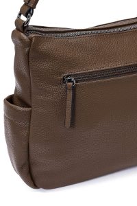 کیف زنانه قهوه‌ای بلند بنددار دری مد