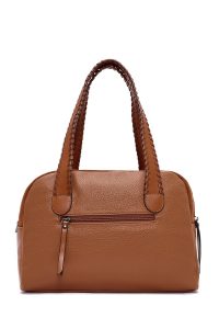 کیف زنانه قهوه‌ای بلند بنددار دری مد