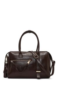 کیف زنانه قهوه‌ای بلند دری مد