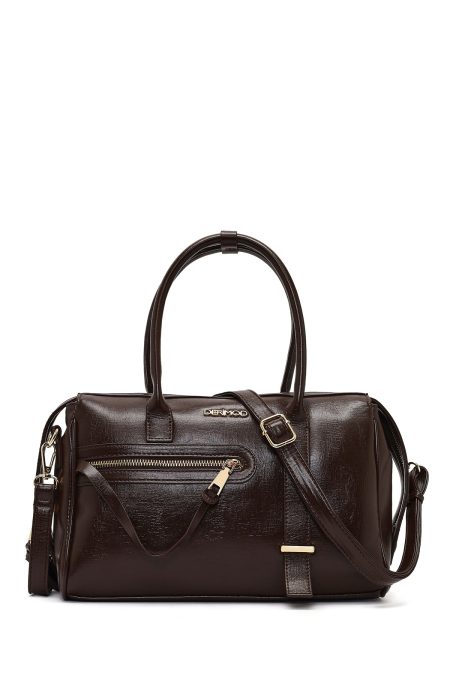 کیف زنانه قهوه‌ای بلند دری مد