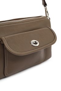 کیف زنانه قهوه‌ای بلند دری مد