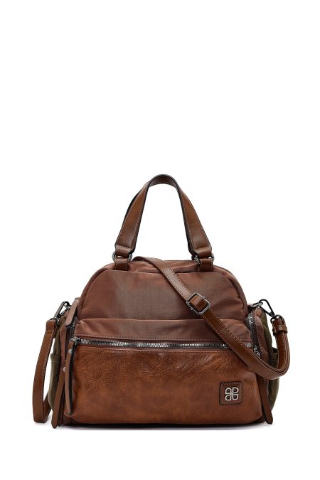 کیف زنانه قهوه‌ای بلند دری مد