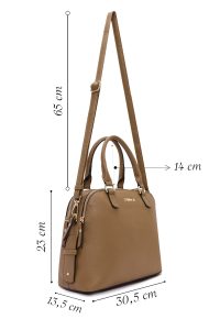 کیف زنانه قهوه‌ای بلند دری مد