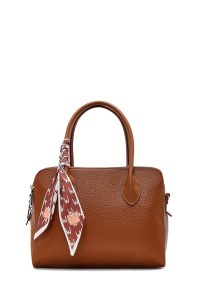 کیف زنانه قهوه‌ای بلند سنگی کلاسیک دری مد