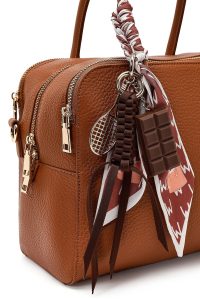 کیف زنانه قهوه‌ای بلند سنگی کلاسیک دری مد